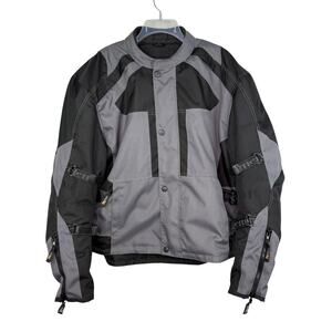 Xelement Grey Black Padded Armored Motorcycle Jacket Inner Lining Men's Sz XL